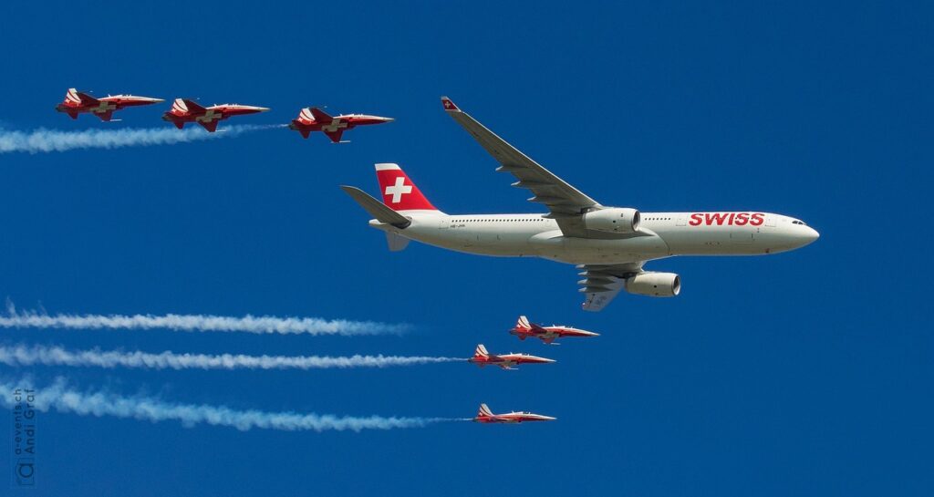 passenger aircraft, fighter jet, flugshow, swiss airline, patrol suisse, flyby, fighter jet, fighter jet, fighter jet, fighter jet, fighter jet, swiss airline, swiss airline, swiss airline, swiss airline, swiss airline